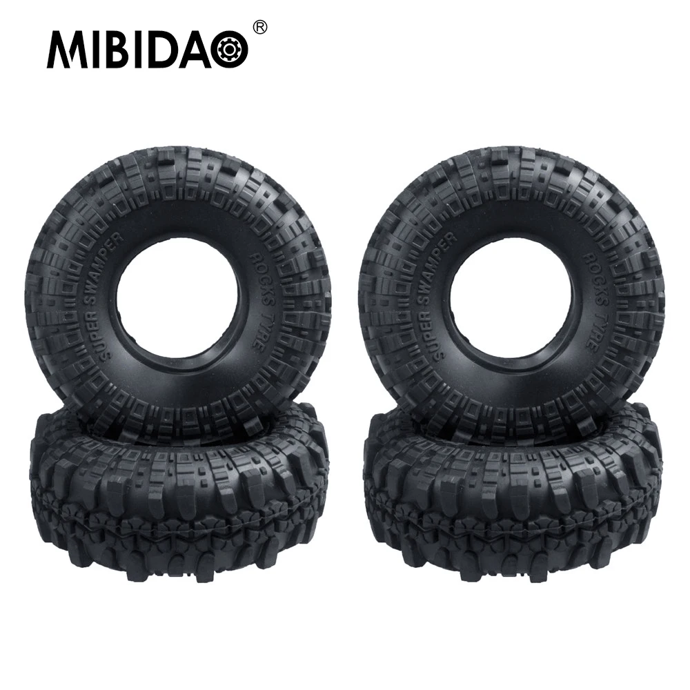 

MIBIDAO 4 шт. 1,9 дюйма Beadlock резиновые колеса шины для TRX-4 Axial Wraith SCX10 90046 1/10 RC Гусеничный автомобиль модель обновленные детали