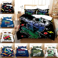 skateboard sports fashion 3d printing bedding set kids adult gift duvet cover comforter quilt cover queen king full size