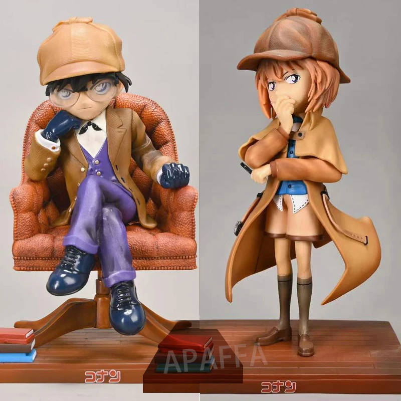 

22cm Conan Edogawa Anime Figure Haibara Ai Action Figure Kudou Shinichi/Miyano Shiho Figurine Adult Collectible Model Toys Gifts