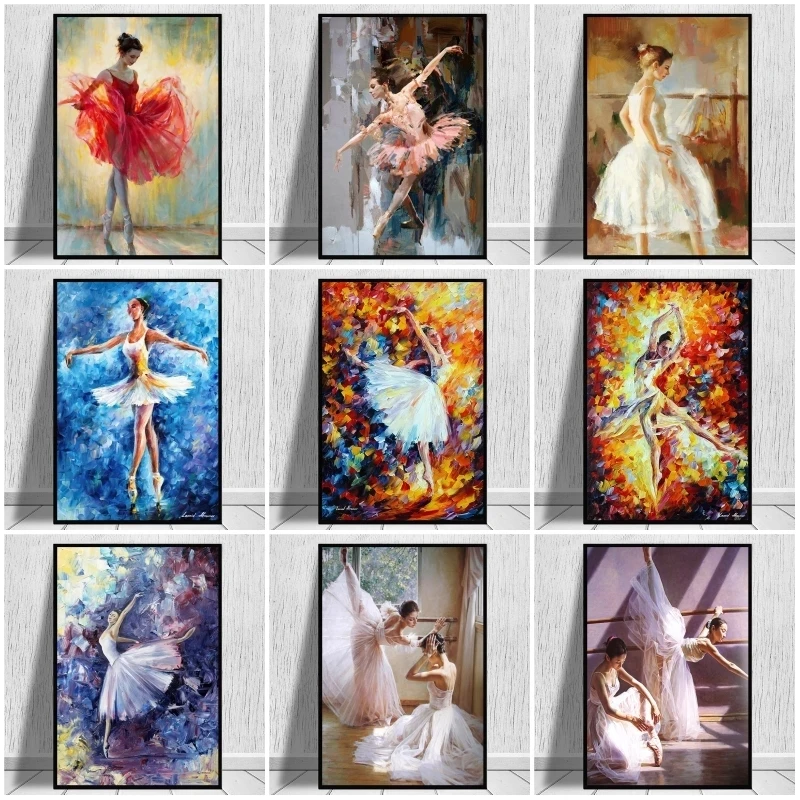 

Абстрактный модульный плакат для домашнего декора, балерина, стена, арт-балерина, холст, печатная живопись, гостиная, современное искусство