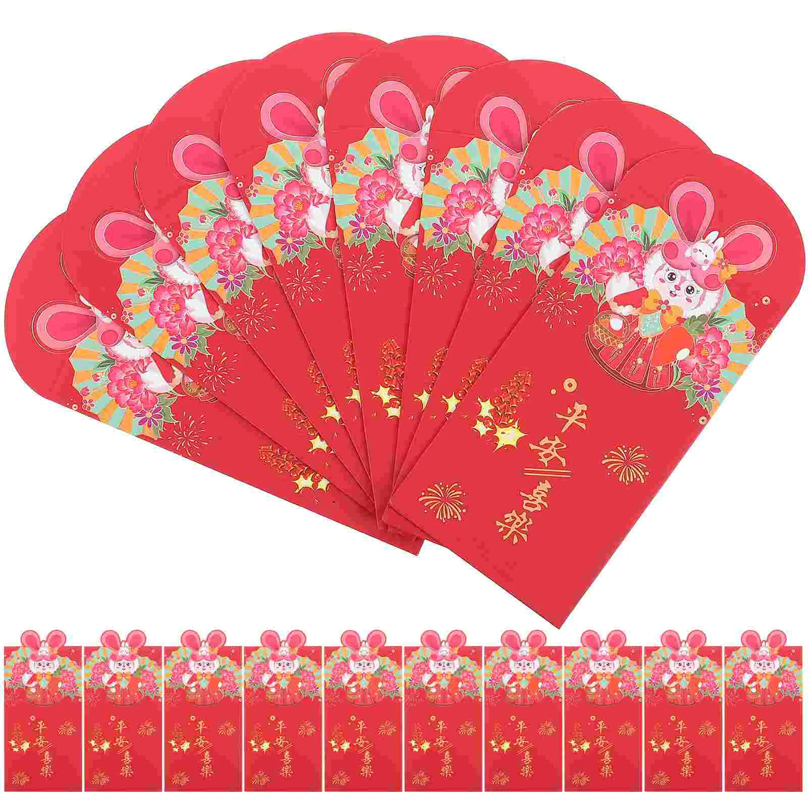 

Конверты для денег с красным пакетом, новогодние карманы, карманы для свадьбы, фестиваля, кролик, пакеты на удачу, наличные деньги на день ро...