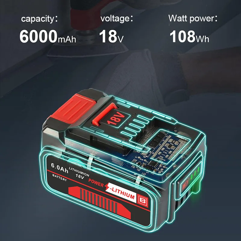 Индивидуальный аккумулятор для электроинструмента емкостью логотипа литиевой