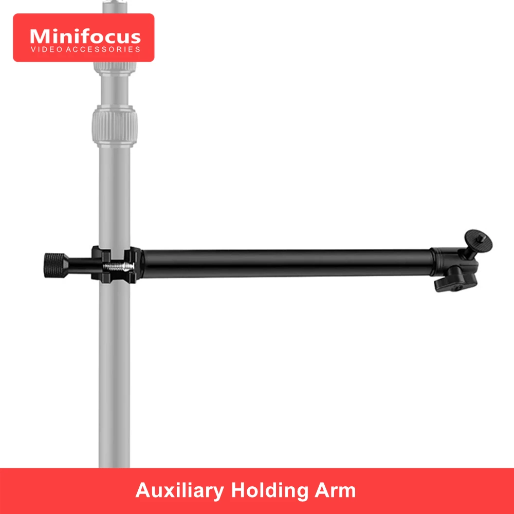 Flexible Auxiliary Holding Arm with 360° Ballhead for Small Camera/Gopro/Light/Webcam Mount, Suitable for 20mm-30mm Rod Pole