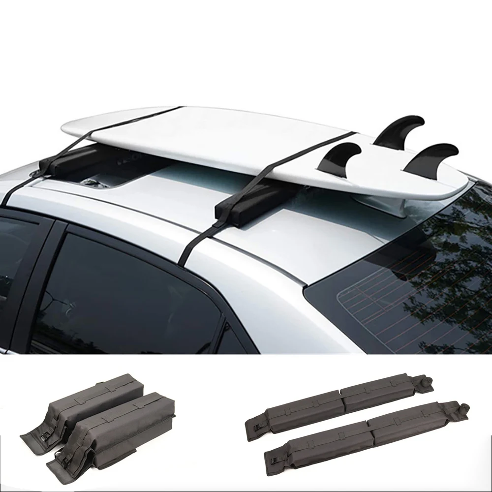 Car Roof Luggage Rack Universal Foldable Roof Soft Luggage Rack Suitable For Kayaking/Canoes/Snowboards/Windsurfing Brackets