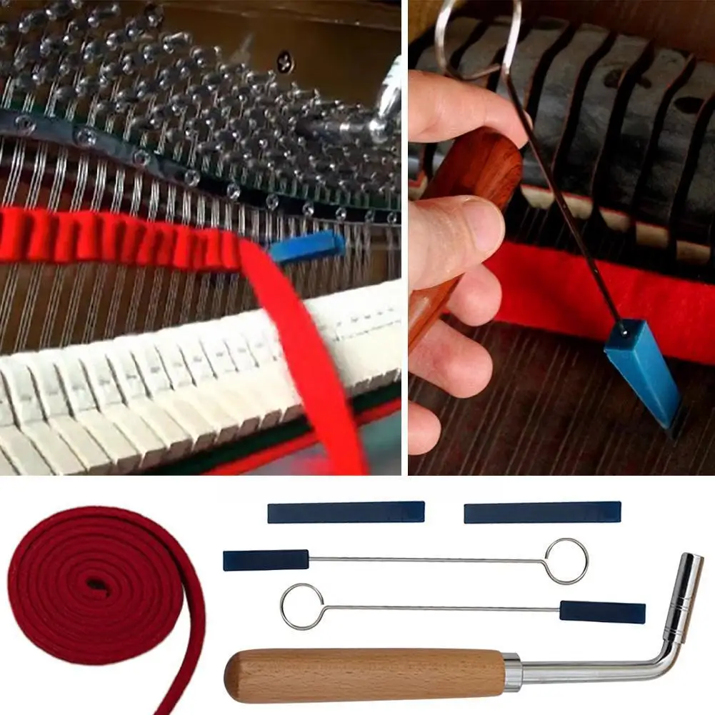

Piano Tuning Kit Piano Tuner Keycap Cleaning Brush Felt Instrument Anti-dust Cleaning Pad Maintenance Tools P8F5