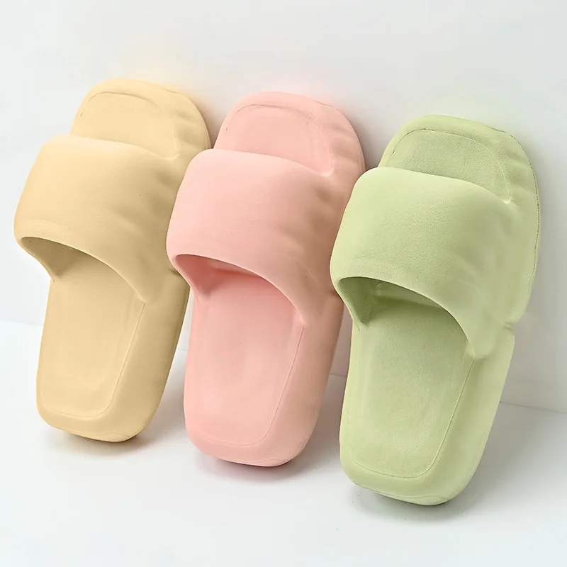 Thick Sole Bread Slippers Women's Summer Home Entity Bathroom Bathing Thick Bottom Couple Man Slipper Creative EVA Slippers