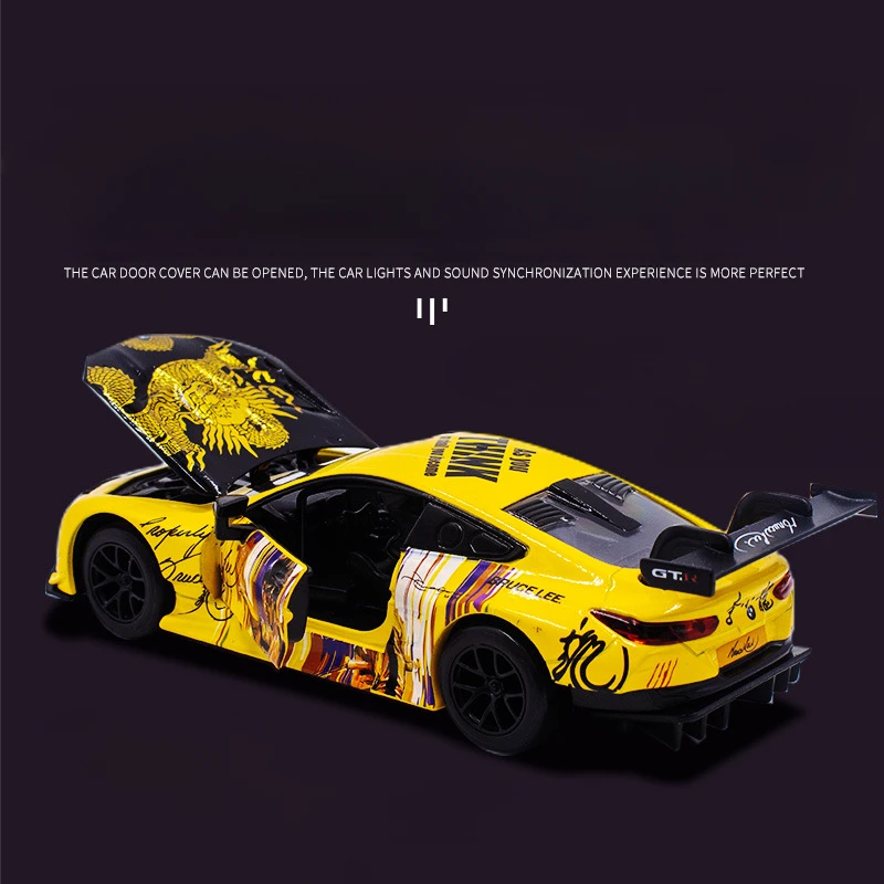 Моделирование масштаба 1:32 модель автомобиля BMW M8 GTE Nissan GT-R35 Aape&ampEVA из сплава