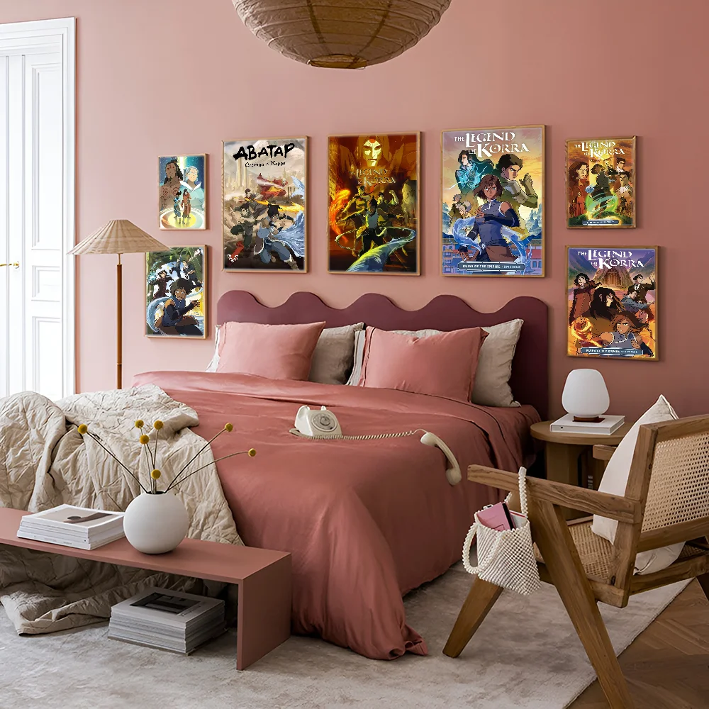 Cartoon Avatar The Legend Korra Whitepaper Poster Waterproof Paper Sticker Coffee House Bar Aesthetic Art Wall Painting