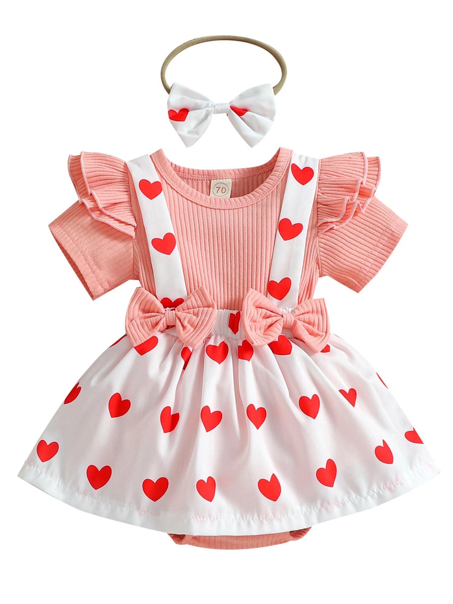 

Newborn Baby Girls Fit & Flare Geometric Dress Cotton Round Neck Fashion Short Dress Bow All-Season Long Sleeve O-Neck Clothing