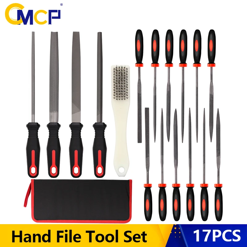 CMCP 17pcs File Tool Set Mini Needle File Set DIY Wood Rasp File Needle Jewelry Carving Wood File Handy Tools Ceramic Crafts  
