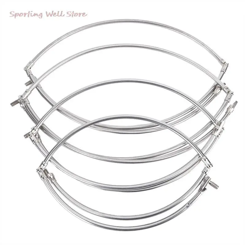 

Stainless Steel Fishing Folding Net Brail Head Round Dipnet Tackle Accessory