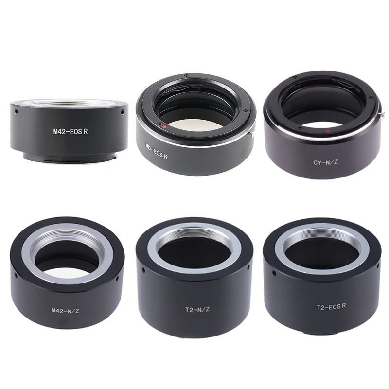 

Aluminum Alloy Lens Adapter Ring for M42 Mount Lens to Canon EOS R / Nikon Z6Z7 Cameras M42/MD/T2 to EOSR M42/CY-N/Z T2-Nikon Z