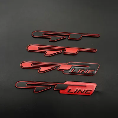 

3D Metal Badge Rear GT Emblem Tail sticker For Peugeot 206 208 Kia K9 Forte Ceed Cerato RIO K3 K5 K2 Accessories Car Styling