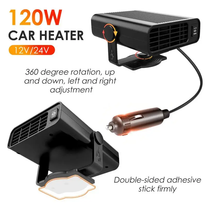 

Portable Car Defroster Automobile Windshield Defroster 24V / 12V Portable Car Heating Heater Fan Window Defroster With Rotating