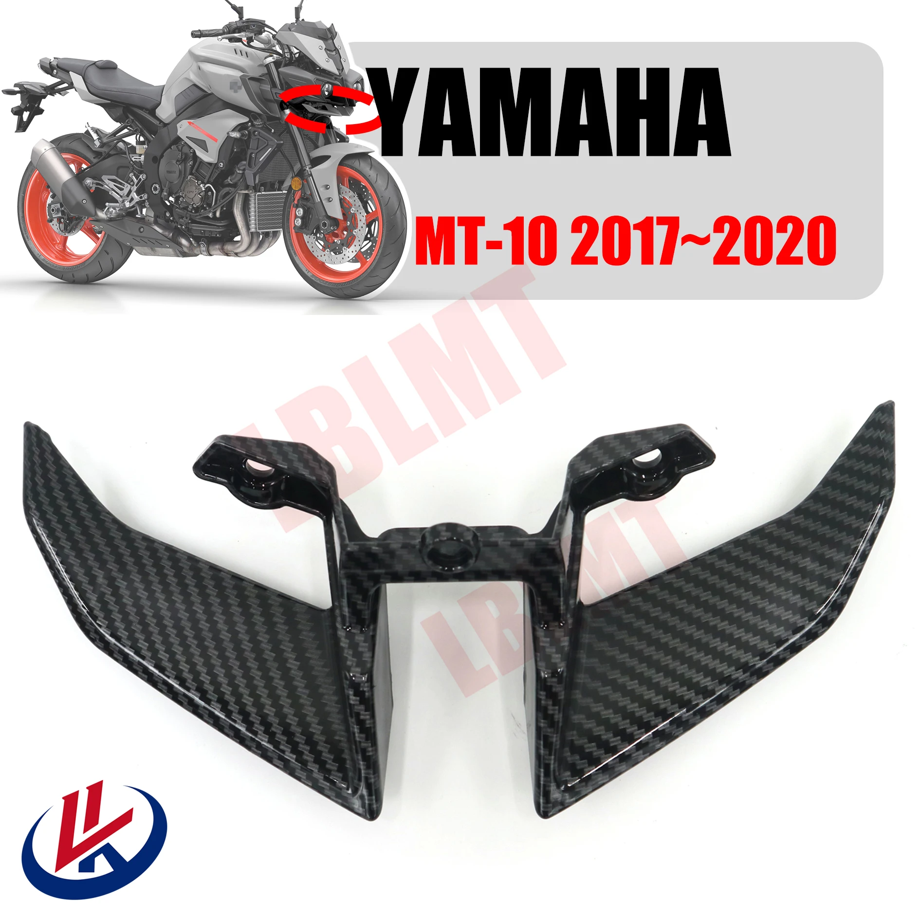 

Для YAMAHA MT10 MT 10 MT-10 2017 2018 2019 2020 комплект аэродинамических крыльев крыла Спойлер YAMAHA MT-10 передняя фара Нижняя обтекатель