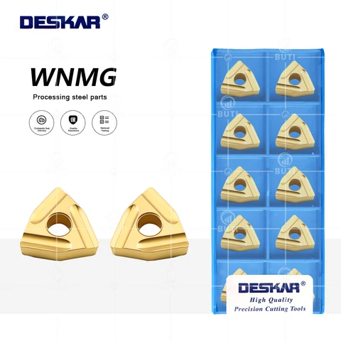 DESKAR WNMG 080404   WNMG 080408 R WNMG 080408 L S LF9018 100% оригинальные карбидные вставки наружного круга, токарные инструменты, обработка стальных деталей