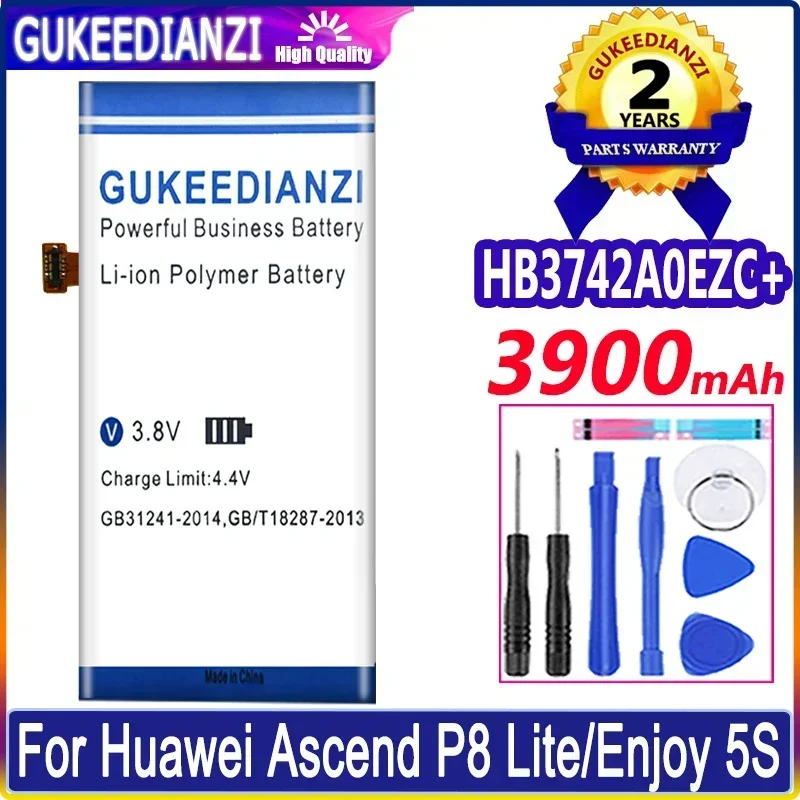 Аккумулятор 3900 мАч HB3742A0EZC + для Huawei Ascend P8 Lite GR3 2016 TAG-L21 L22 L23 L01 L03 L13 ALE-L21 ALE-L23