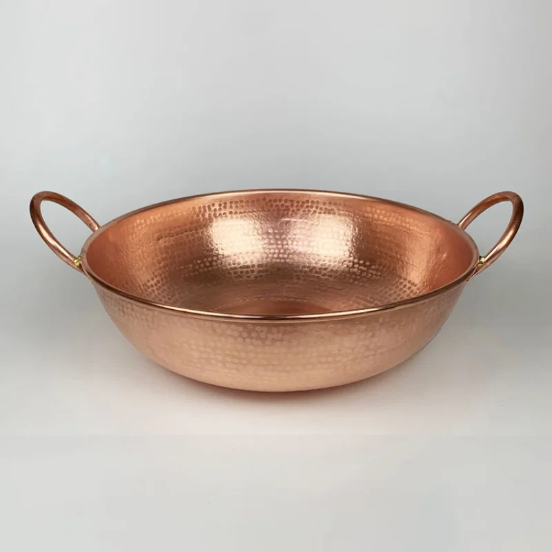 Гладкая Толстая тарелка ручной работы фиолетовая посуда с двойной ручкой 24-45 см