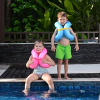 inflatable swimming vest for kids portable swimming floaties with adjustable safety swimsuit flotation ring life jacket toy