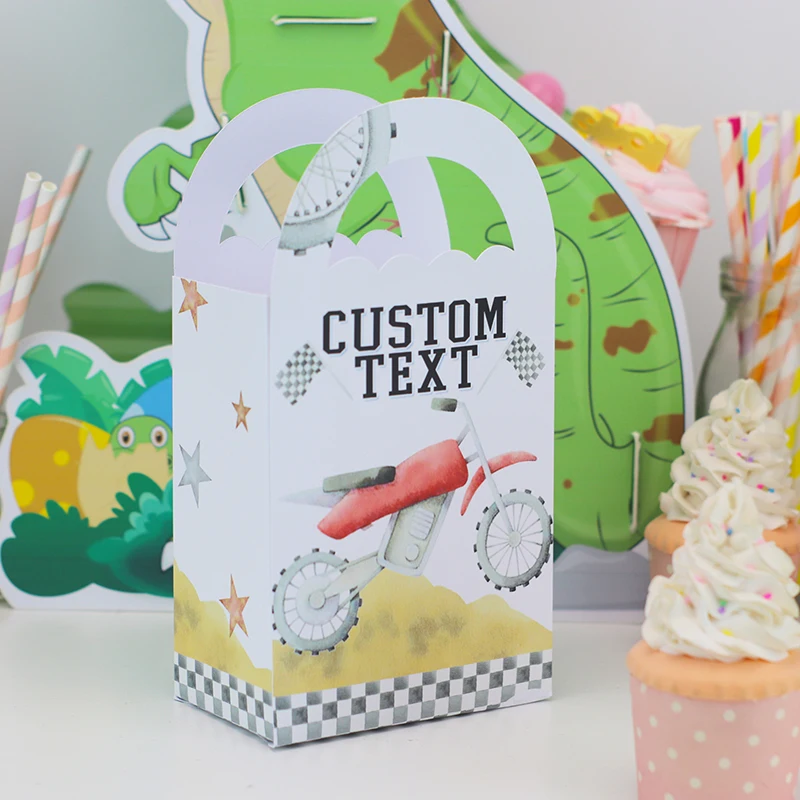 Dirt Bike Cupcake Container Kids Decoration