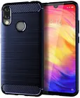 Чехол Xiaomi Redmi Note 7 (Note 7S, Note 7 Pro) цвет Blue (синий), серия Carbon, Caseport