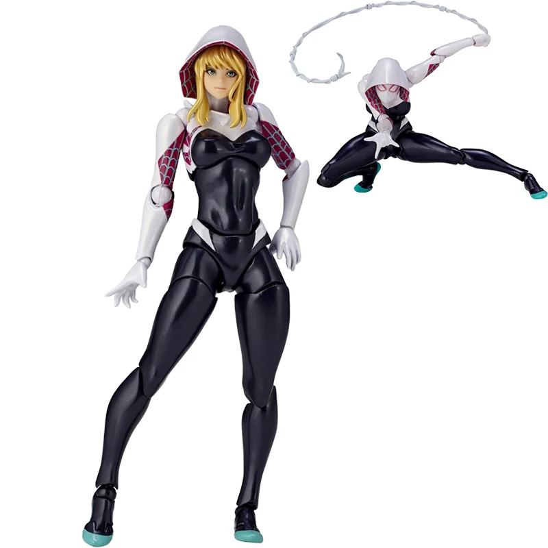 

Оригинальная Подлинная KAIYODO Spider-Gwen, скульптурная серия YAMAGUCHI KATSUHISA, модель № 004 из ПВХ, игрушка, украшение для стола, подарок