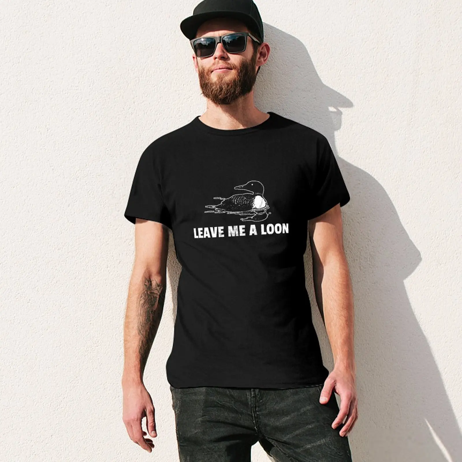 Фото Футболка Loon Leave Me A Loon, базовая модель с круглым вырезом и короткими рукавами №3