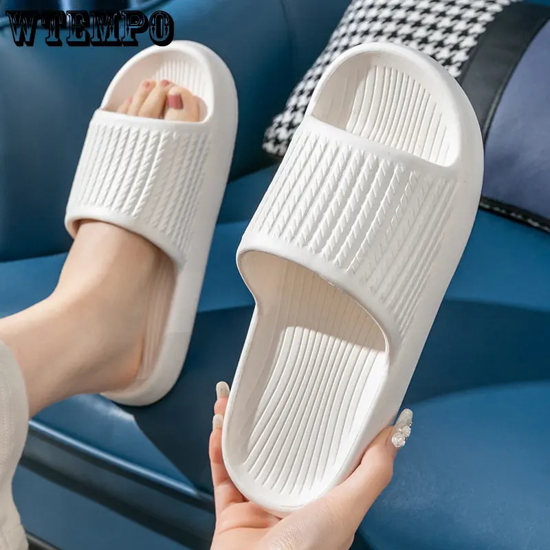 WTEMPO Slippers Non-Slip Flip Flops Sandals Plus Size Soft EVA Indoor Slides Home Thick Platform Bathroom Shoes Dropshipping
