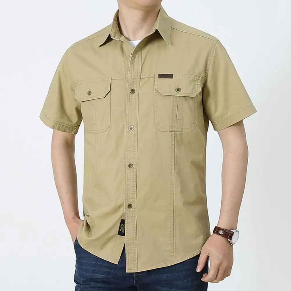 

Colorfast Chic Casual Cargo Shirt Single-breasted Shirt Good-looking for Dating