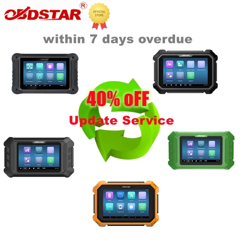 

Один год обновления сервисной подписки на OBDSTAR X300 DP PLUS/ODOMASTER/X300 PRO4/P50/MS80/X300 MINI/iScan (с 7-дневным превышением)