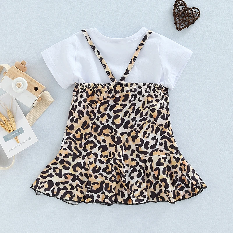 

2 шт., Детский комплект из платья с коротким рукавом и куртки на пуговицах