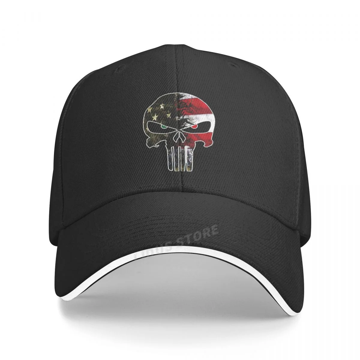 American Sniper Chris Kyle Men Cap Punisher Skull Navy Seal Team Tactics Cap Fashion USA Flag Camo Adjustable Dad Hat