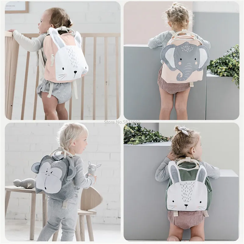 Animal Prints Children Cartoon Animals Backpack Girl Boys Backpack Toddler Kids School Bag Kindergarten Cartoon School Backpack