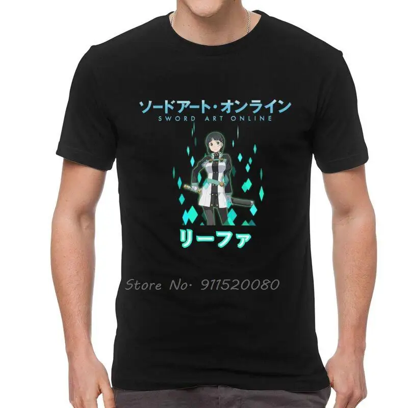 

Male Sword Art Online Yuuki Asuna T-Shirt Graphic Japan Animation Anime Sao Tshirt Short Sleeve T Shirt Cotton Tee Tops Clothing