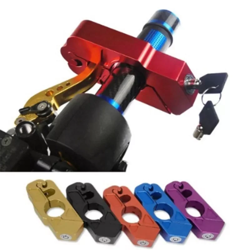 

Motorcycle Handlebar Lock Handlebar Brake Handle Solid Lock Imitating Steal Lock Pull Rod ATV Dirt Street Bikes Anti Theft