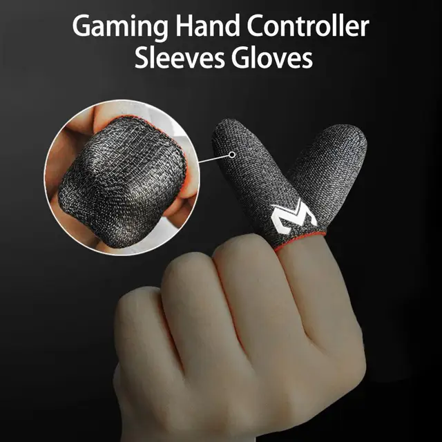 Gaming Fingers 2Pcs Convenient Extremely Thin Black  Gamer Thumb Protector Gaming Finger Covers Game Component 3