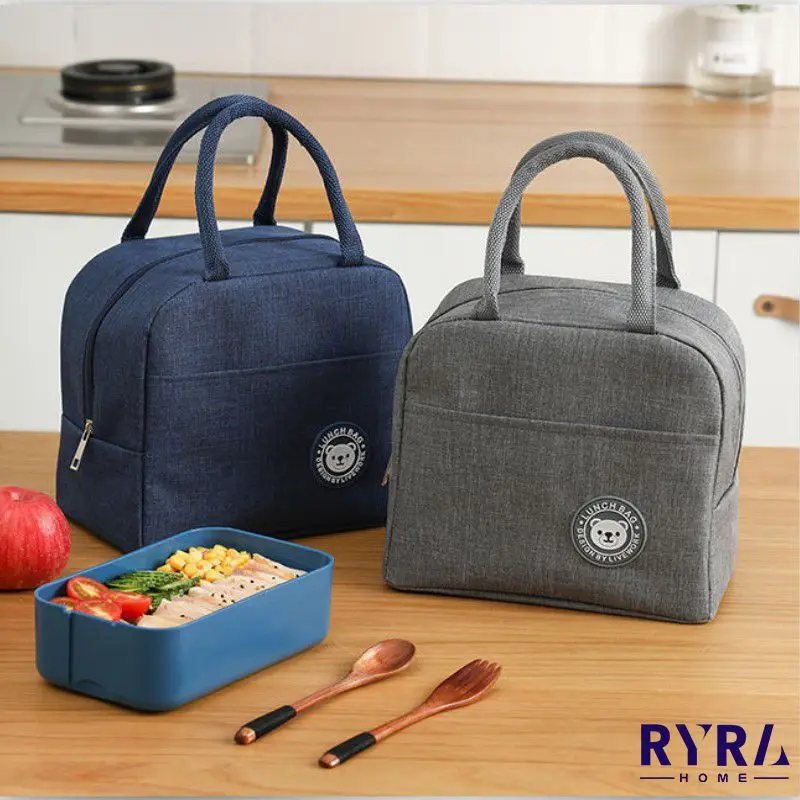 

Lunch Bag Portable New Thermal Insulated Lunch Box Tote Cooler Handbag Bento Pouch Dinner Container School Food Storage Bags