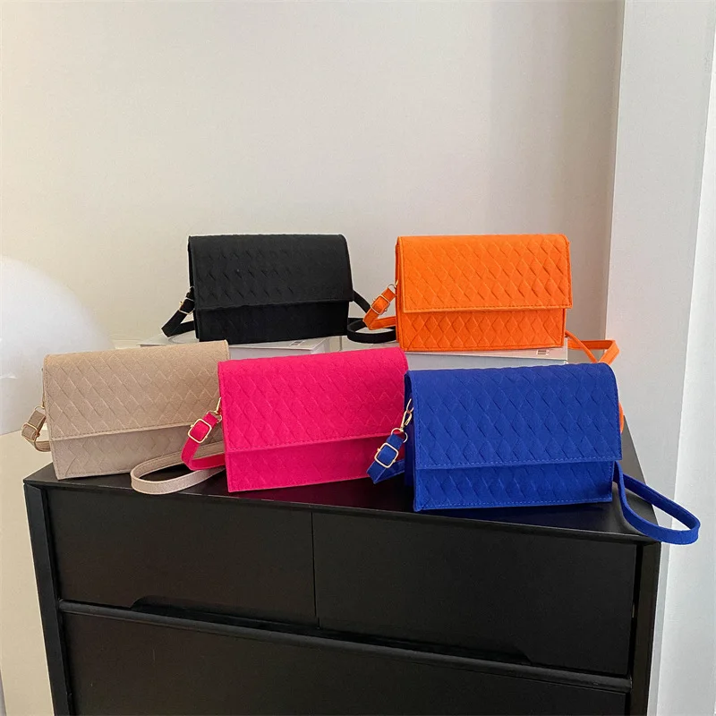 

2023 Crossbody Bags for Women Felt Summer Women Shoulder Armpit Bag Totes Purses and Handbags Bolsos Vintage Sac Bandoulière