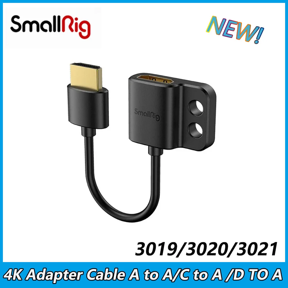 

SmallRig Ultra Slim 4K Adapter Cable A to A/C to A /D TO A for BMPCC 4K & 6K/for Sony A7SIII/for Panasonic 3019/3020/3021