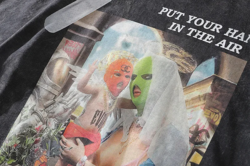 Футболка мужская оверсайз в стиле хип-хоп с принтом