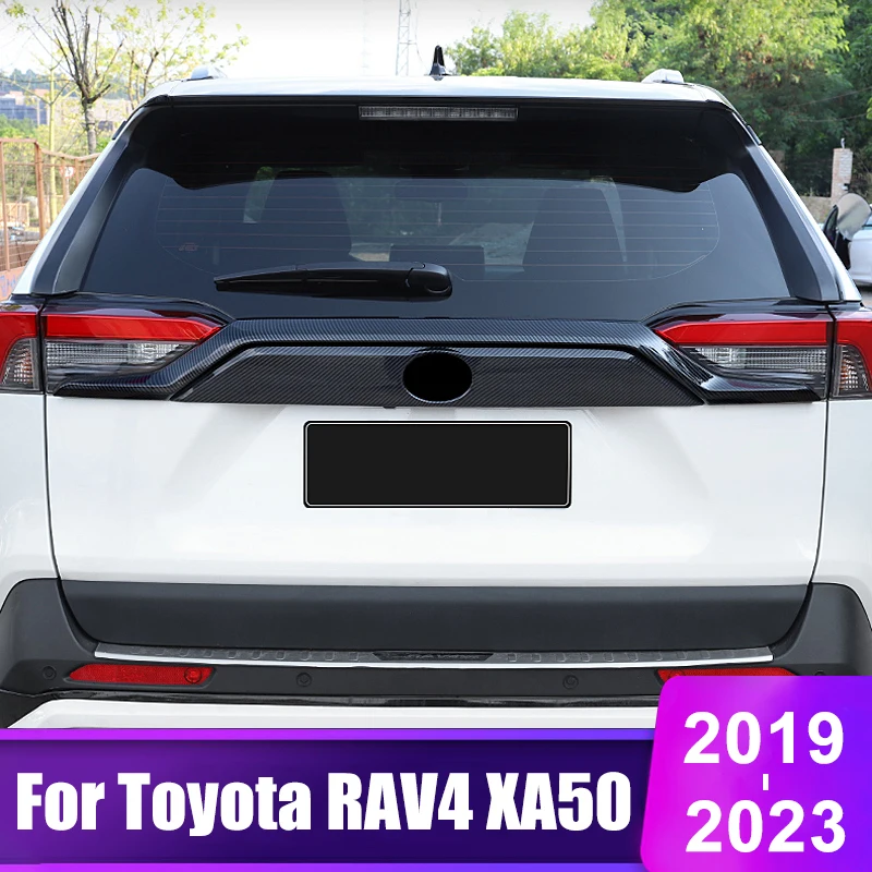 

For Toyota RAV4 2019 2020 2021 2022 2023 RAV 4 XA50 Hybrid Rear Tail Trunk Door Upper Strip Trim Cover Exterior Accessories