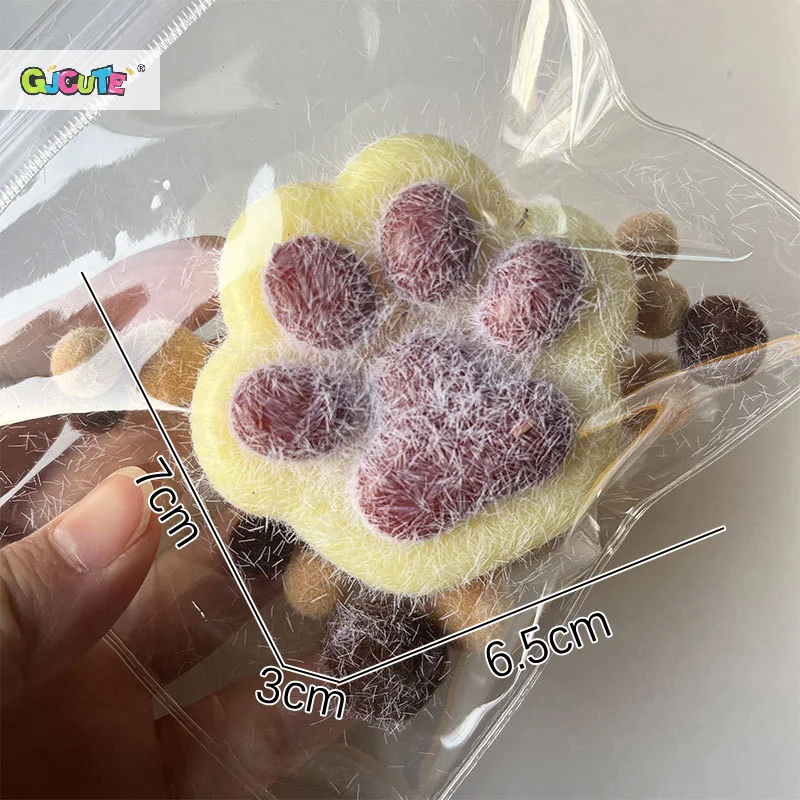 1 шт. Mochi Taba кошачья лапа с флокированием новая игрушка для декомпрессии Fidget Kawaii