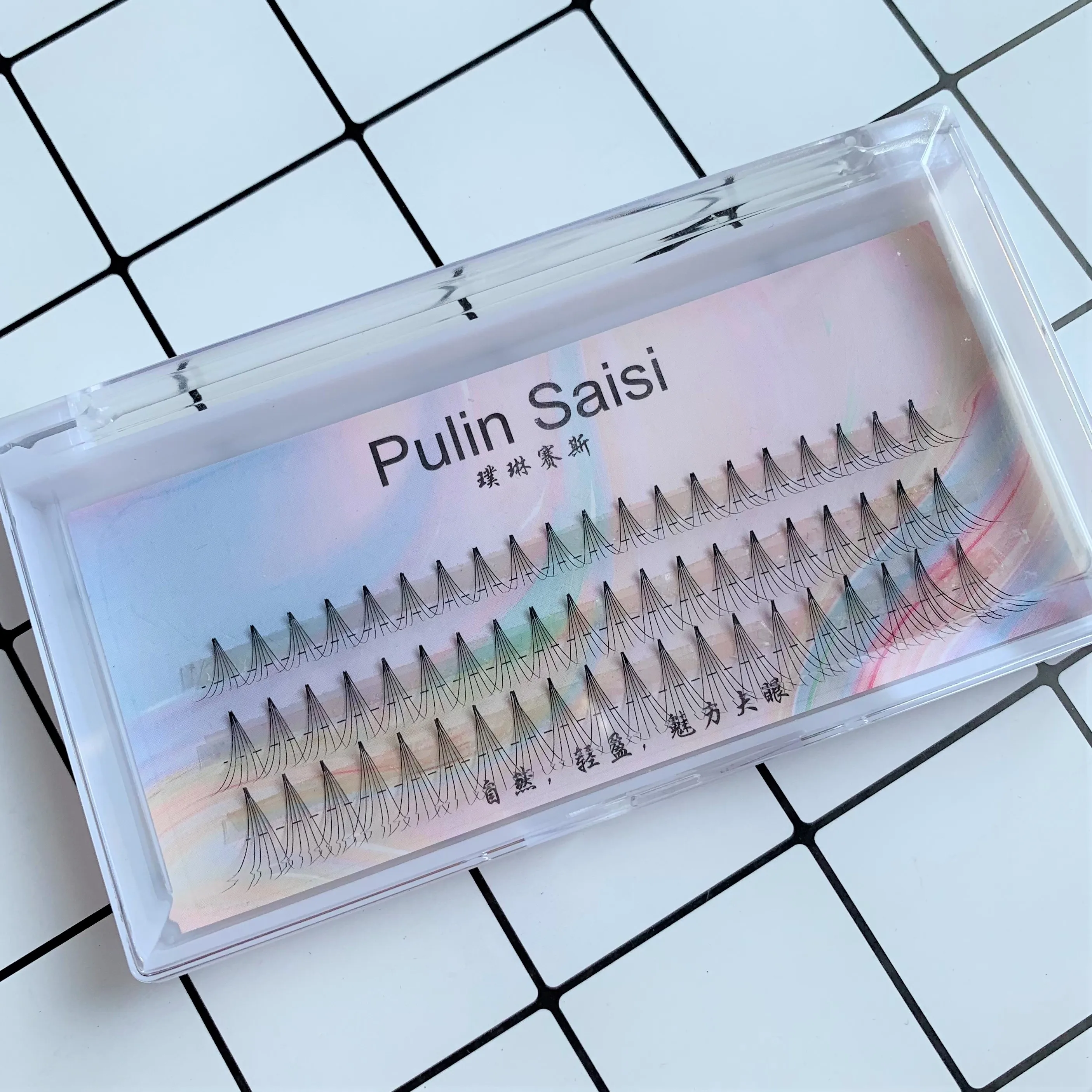 

Wholesale 1 pcs/lot Pro 60 Knots 6D Hairs Black Individual False Eyelashes Eye Lash Makeup Extension Kit 10mm 12mm 14mm Mixed