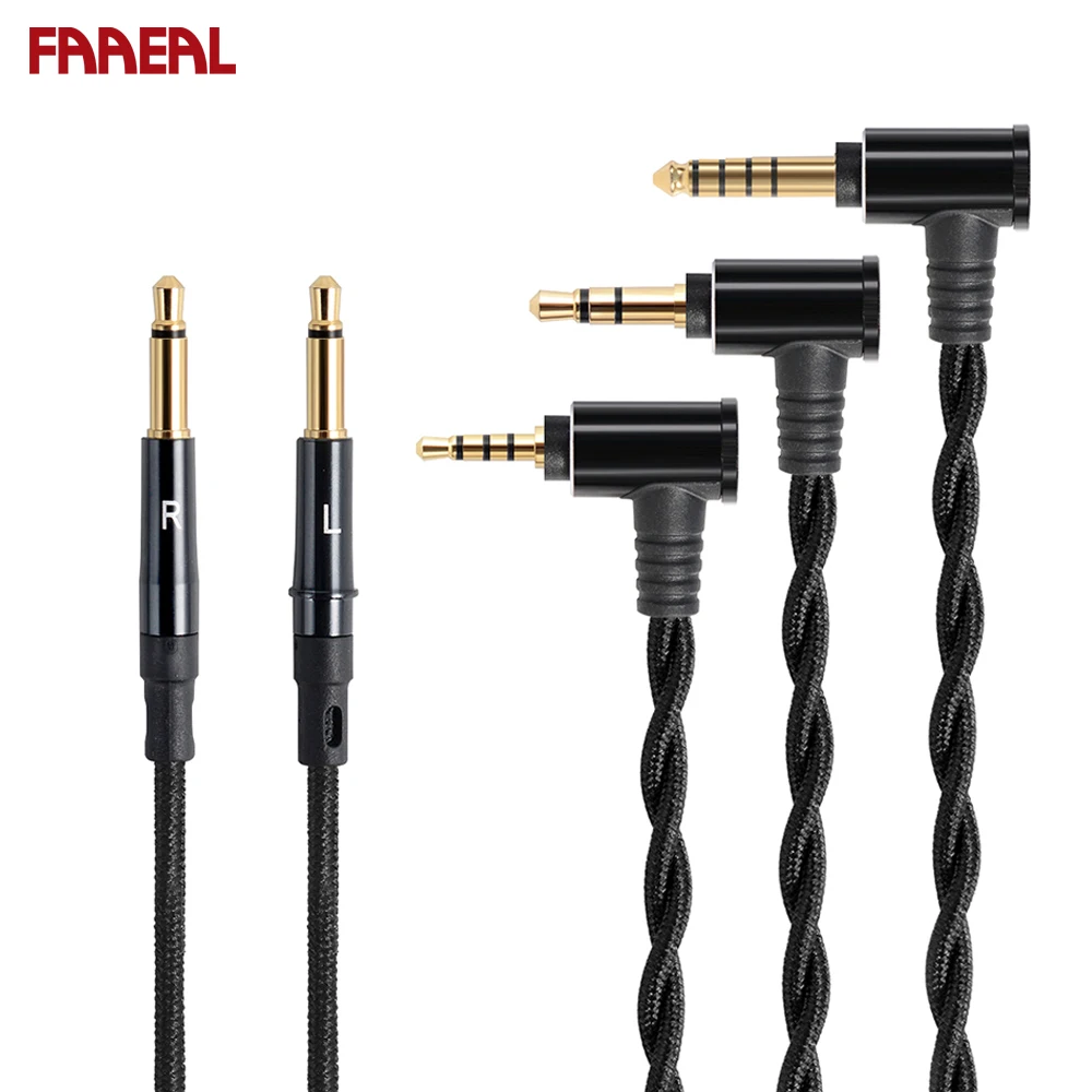 

FAAEAL Replacement Upgrade Cable For Hifiman Sundara,Arya,Ananda,Denon AH-D600,2.5mm/3.5mm/4.4mm Version Headphones Accessories