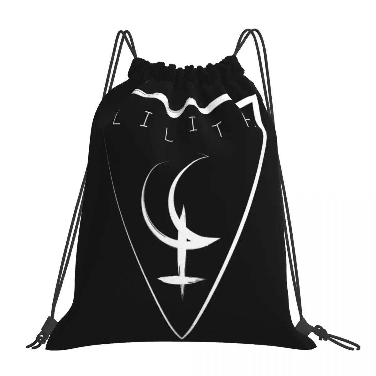 

Symbol Of Lilith Backpacks Casual Portable Drawstring Bags Drawstring Bundle Pocket Storage Bag Book Bags For Man Woman Students