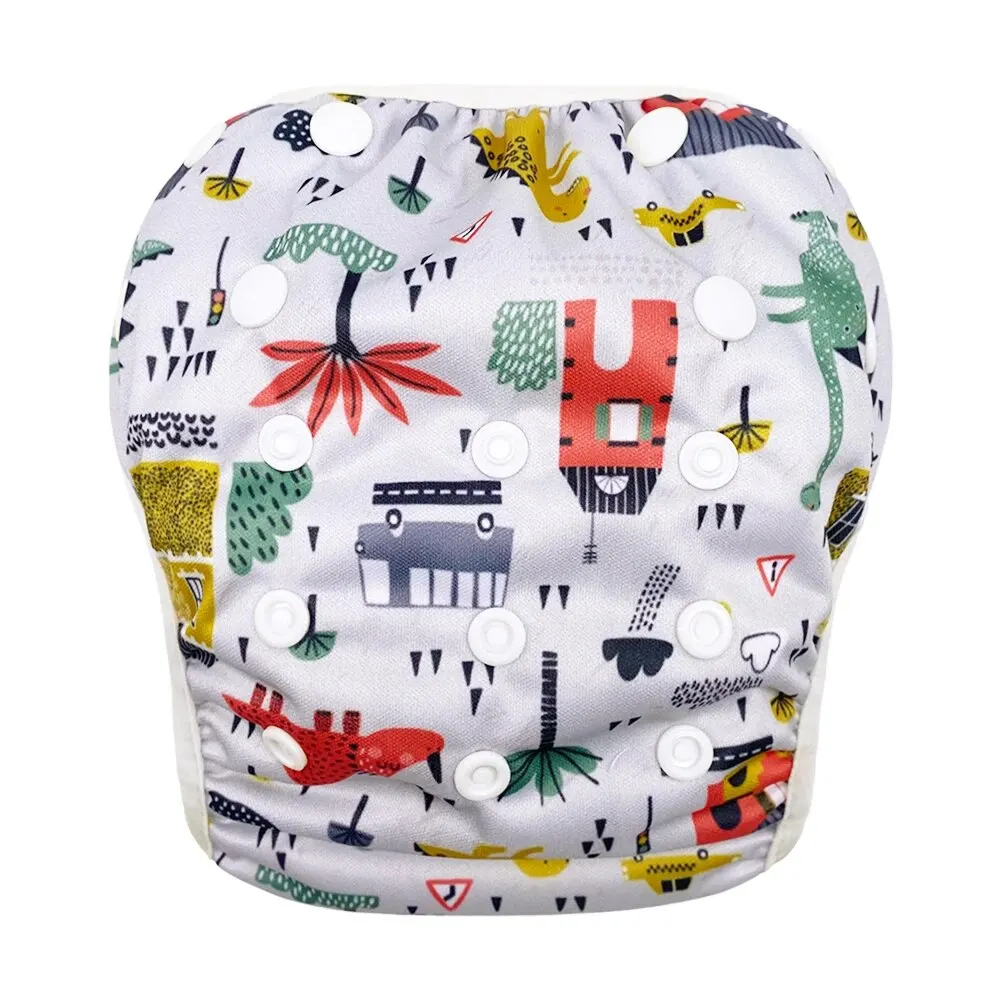Детские летние дышащие сетчатые подгузники унисекс с регулируемой талией для