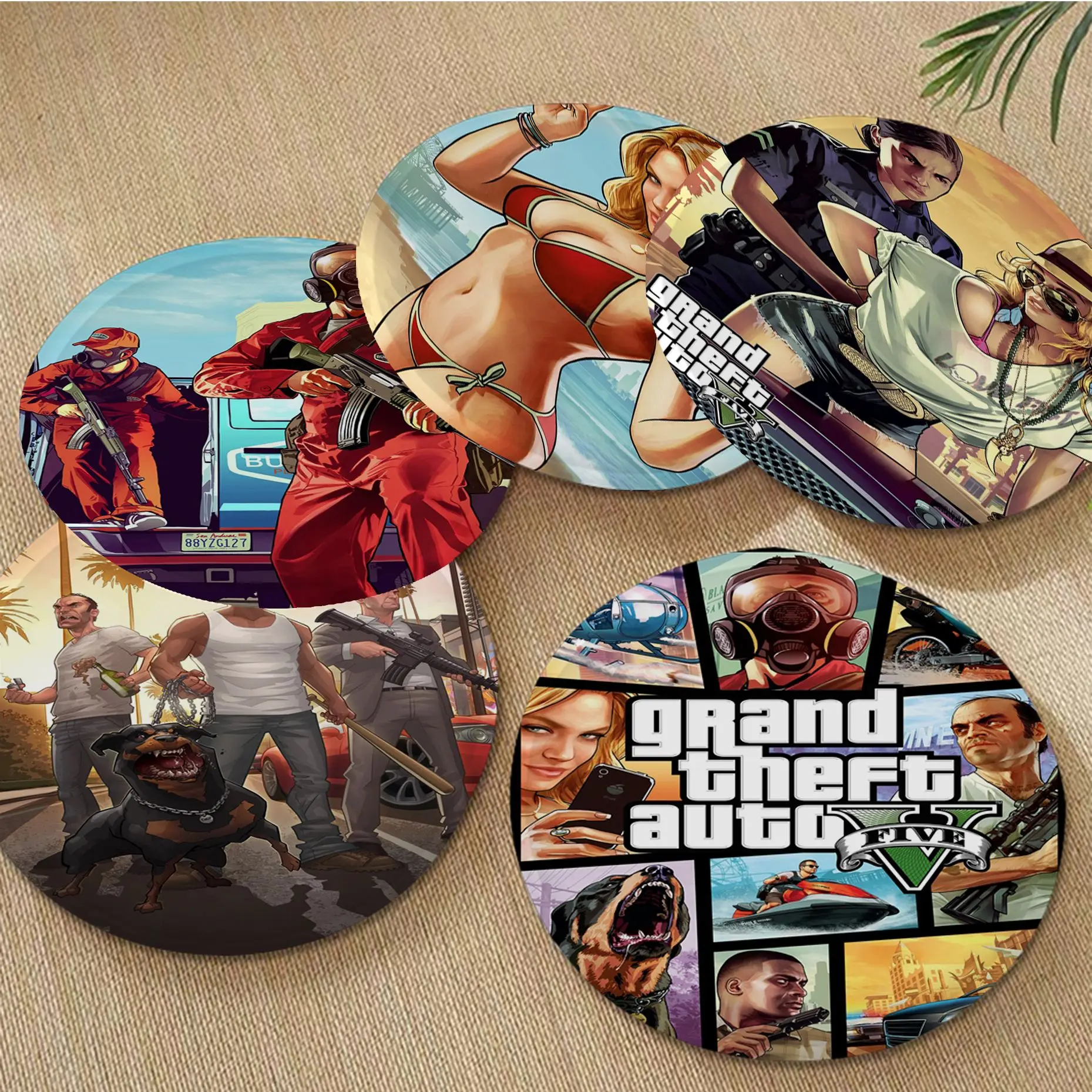 

Grand Theft Auto V Game Decorative Chair Mat Soft Pad Seat Cushion For Dining Patio Home Office Outdoor Garden Stool Seat Mat