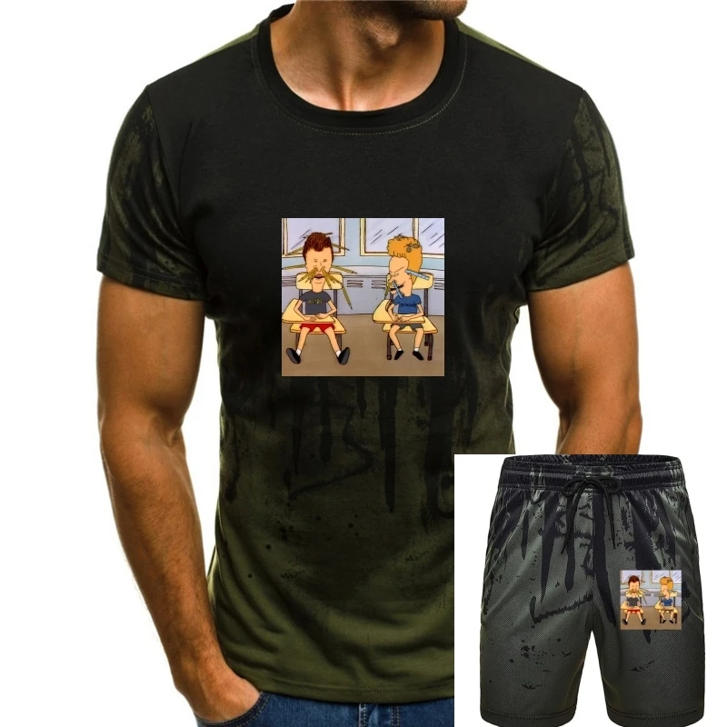 

Beavis Butthead Schools For Learning Adult Charcoal Heather t-shirt tee Cartoon t shirt men Unisex New tshirt Loose