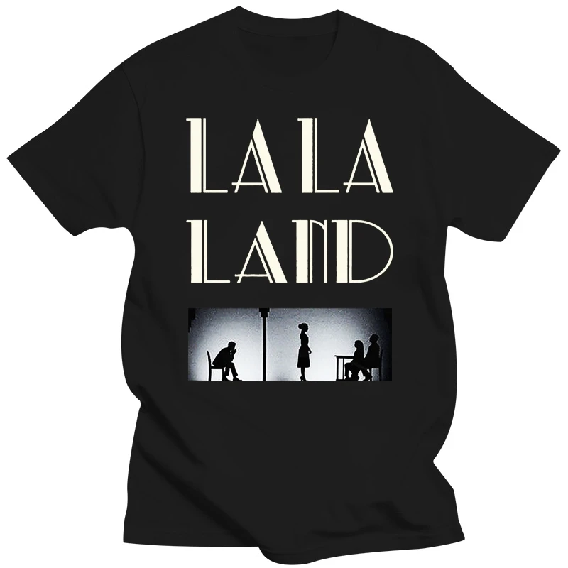 La La Land Poster Emma Stone Ryan Gosling Homme Tee Shirt Fashion Harajuku Tshirt Cool Logo Tshirts O Neck