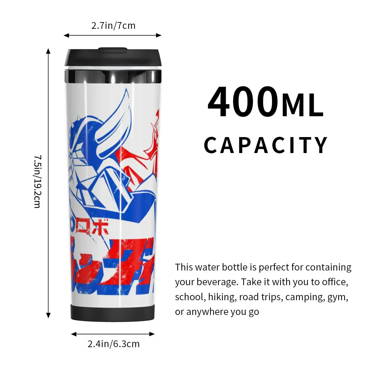 

Double Insulated Water Cup 123b Grendizer Fleed Classic R348 Heat Insulation multi-function cups Thermos Mug Funny Joke